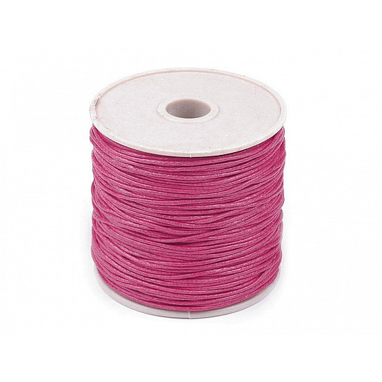 Cotton Waxed Cord Ø 1mm - Magenta