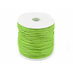 Cotton Waxed Cord Ø 1mm (roll ~ 20-30 m) - lime