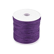 Cotton Waxed Cord Ø 1mm (roll ~ 20-30 m) - blackviolet lig.