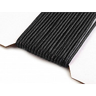 Cotton Waxed Cord Ø2 mm (card 10 m) - black