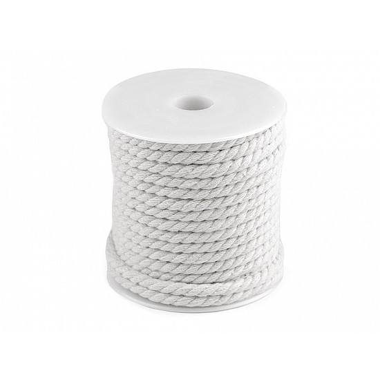 Twisted Cotton Cord / Rope Ø5 mm (roll 15 m) - Off White