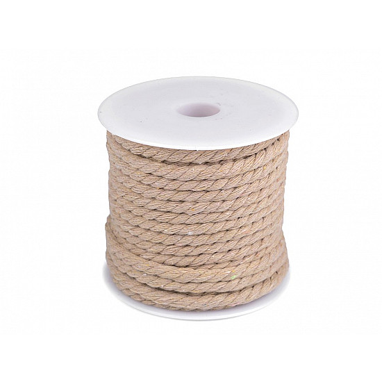 Twisted Cotton Cord / Rope Ø5 mm (roll 15 m) - burlap