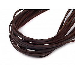 Imitation Leather Flat String width 2.5 mm (package 10 pc. x 1 m) - chocolate