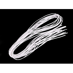 Imitation Leather Flat String width 3 mm (package 10 pc. x 1 m) - white