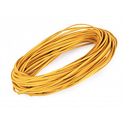 Imitation Leather Flat String width 3 mm (package 10 pc. x 1 m) - mustard