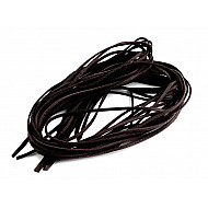 Imitation Leather Flat String width 3 mm (package 10 pc. x 1 m) - darkbrown