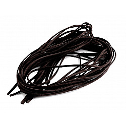 Imitation Leather Flat String width 3 mm (package 10 pc. x 1 m) - darkbrown