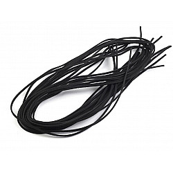 Imitation Leather Flat String width 3 mm (package 10 pc. x 1 m) - black