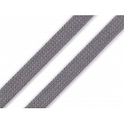 Flat Cotton Cord / String width 12 mm (sold by the meter) - grey