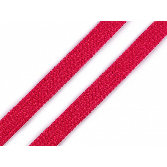 Flat Cotton Cord / String width 12 mm (sold by the meter) - pink