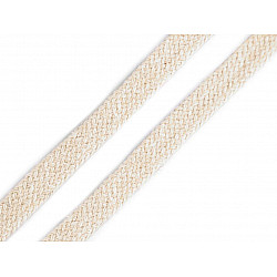 Cotton Cord flat width 10 mm (card 10 m) - ecru light