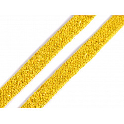 Cotton Cord flat width 10 mm (card 10 m) - yellow light