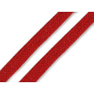 Cotton Cord flat width 10 mm (card 10 m) - red