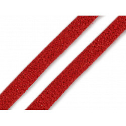 Cotton Cord flat width 10 mm (card 10 m) - red