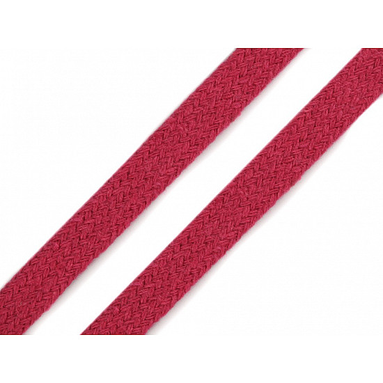 Cotton Cord flat width 10 mm (card 10 m) - pink