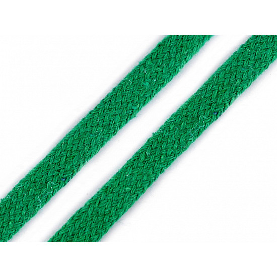 Cotton Cord flat width 10 mm (card 10 m) - pastel green