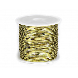 Flat String with Lurex width 1.1 mm (roll 30 m) - gold light