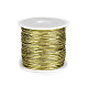 Flat String with Lurex width 1.1 mm (roll 30 m) - gold light