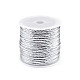 Flat Hollow Cord with Lurex width 2 mm (roll 30 m) - silver