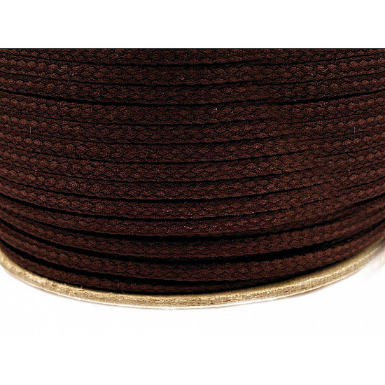 Polyester Cord PES Ø4 mm (roll 100 m) - darkbrown