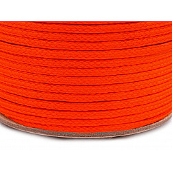 Polyester Cord PES Ø4 mm (roll 100 m) - orange reflective - neon