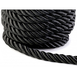 Twisted Cord / Rope Ø10 mm (roll 10 m) - black