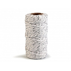 Twisted Twine / String with Lurex Ø1.5 mm - white - silver