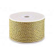 Twisted Cord with Lurex Ø2.5 mm (roll 20 m) - gold