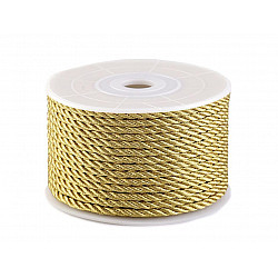 Twisted Cord with Lurex Ø2.5 mm (roll 20 m) - gold