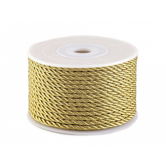 Twisted Cord with Lurex Ø2.5 mm (roll 20 m) - gold