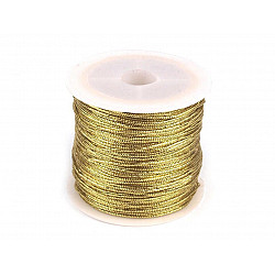 Round Metallic Hollow Cord Ø1 mm (roll 30 m) - silver