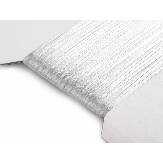 Satin String Ø1 mm (card 25 m) - white