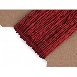 Satin String Ø1 mm (card 25 m) - light wine red