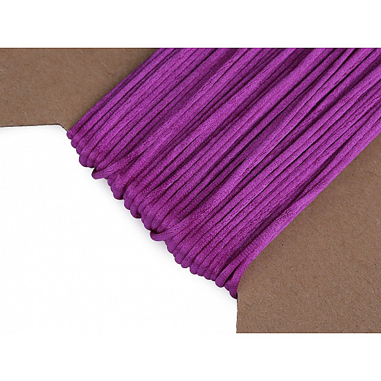 Satin String Ø1 mm (card 25 m) - light purple