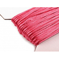 100% Polyester Rattail Satin Cord Ø2mm (card 25 m) - pink coral