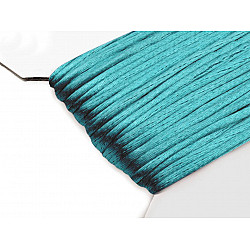 100% Polyester Rattail Satin Cord Ø2mm (card 25 m) - turquoise