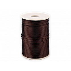 Polyester Rattail Satin Cord Ø2mm - Brown