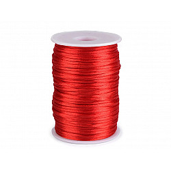 Polyester Rattail Satin Cord Ø2mm - Red