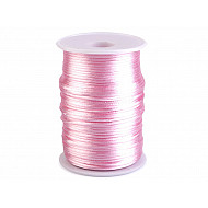 Polyester Rattail Satin Cord Ø2mm - Pale pink