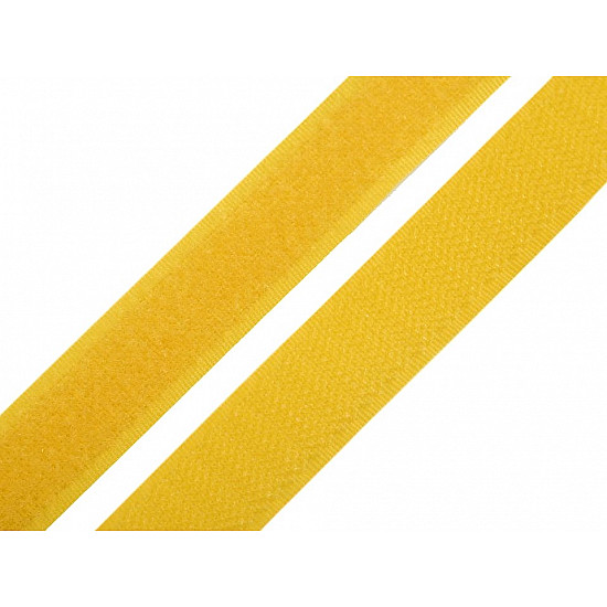 Hook and Loop Fastener width 20 mm, mustard