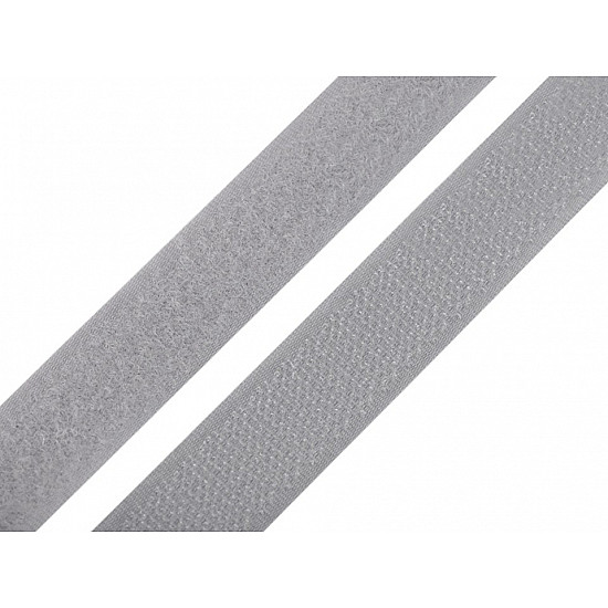 Hook and Loop Fastener width 20 mm, dove grey