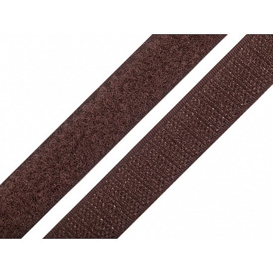 Hook and Loop Fastener width 20 mm, brown