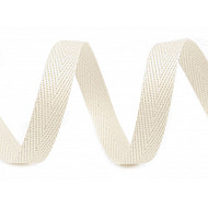 Herringbone Twill Tape width 10 mm - Natur