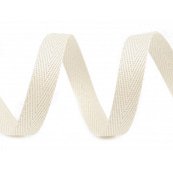 Herringbone Twill Tape width 10 mm - Natur