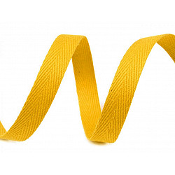 Herringbone Twill Tape width 10 mm - Yellow