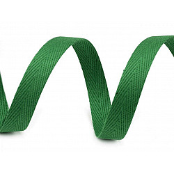 Herringbone Twill Tape width 10 mm - Green