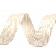 Herringbone Twill Tape width 20 mm - Natur