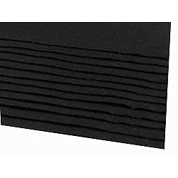 Coli fetru, 20x30 cm, 166 g / m², 2 bucati - negru