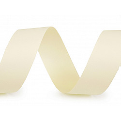 Double Face Satin Ribbon width 24 mm matt - creamy light, 20 ml.