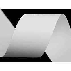 Double Face Satin Ribbon width 40 mm matt - white, 20 ml.